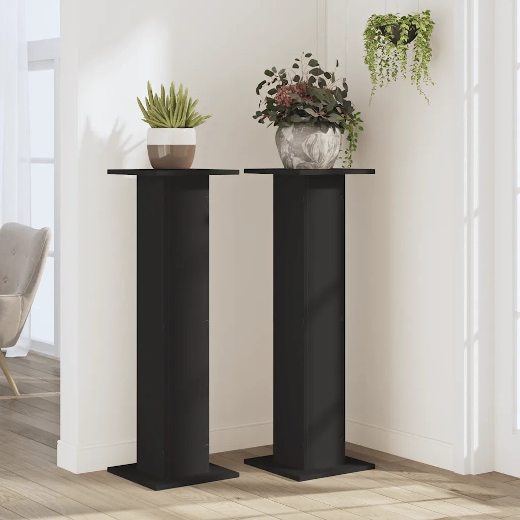 Supporti per piante | Sostegno per piante 2 pz Neri 30x30x95 cm Legno Multistrato
