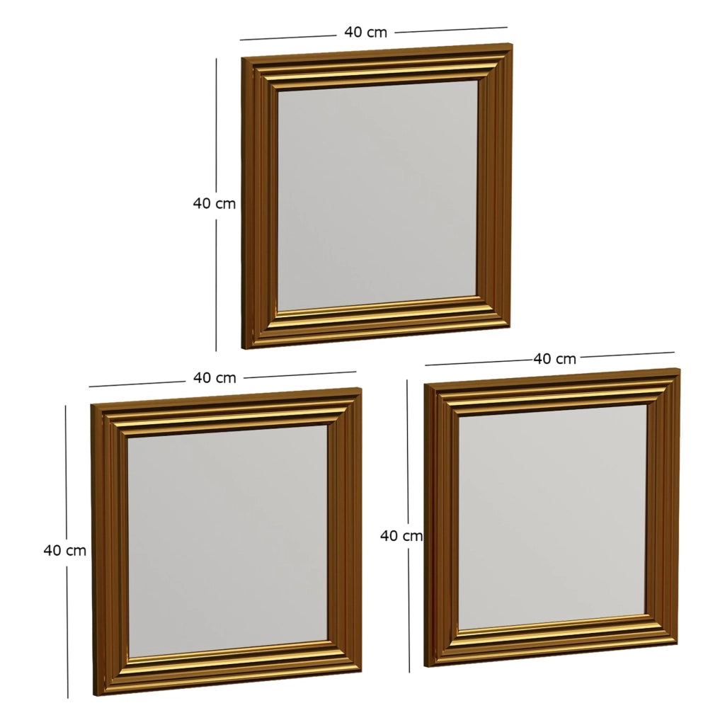 Ferno, Specchio Modulabile, 40x40h cm oro