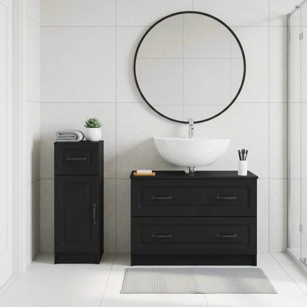 Set di Armadi da Bagno da 2 Pezzi UTRECHT Nero 3417730