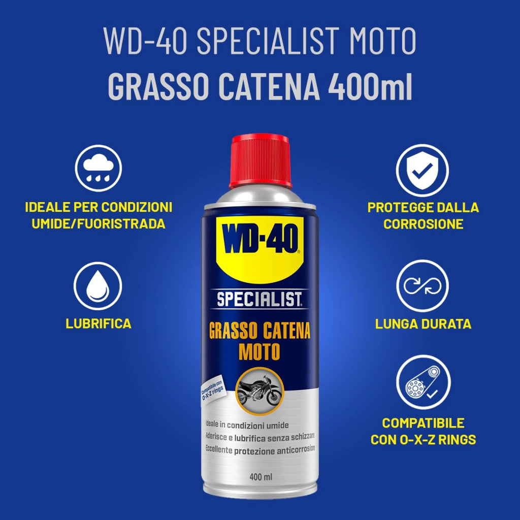 Grasso Catena Spray per Motociclette Wd 40 400 ml