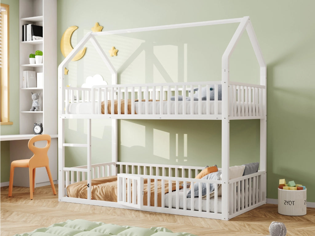 Letto a castello funzione casa metallo 90x200 cm