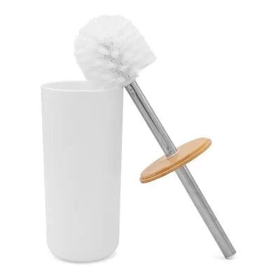 Set completo accessori bagno da appoggio in abs bianco e bambù Surf