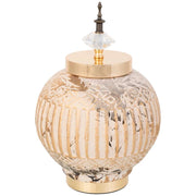 Vaso in ceramica dorata, D21x31h cm