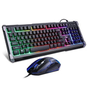 Trade Shop - Set Gioco Con Tastiera Led Mouse Cablato Usb Retroilluminata Multicolore Q803-rgb -