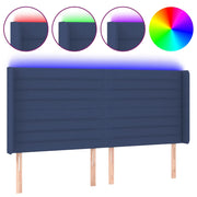Testiera | Testata a LED Blu 163x16x118/128 cm in Tessuto