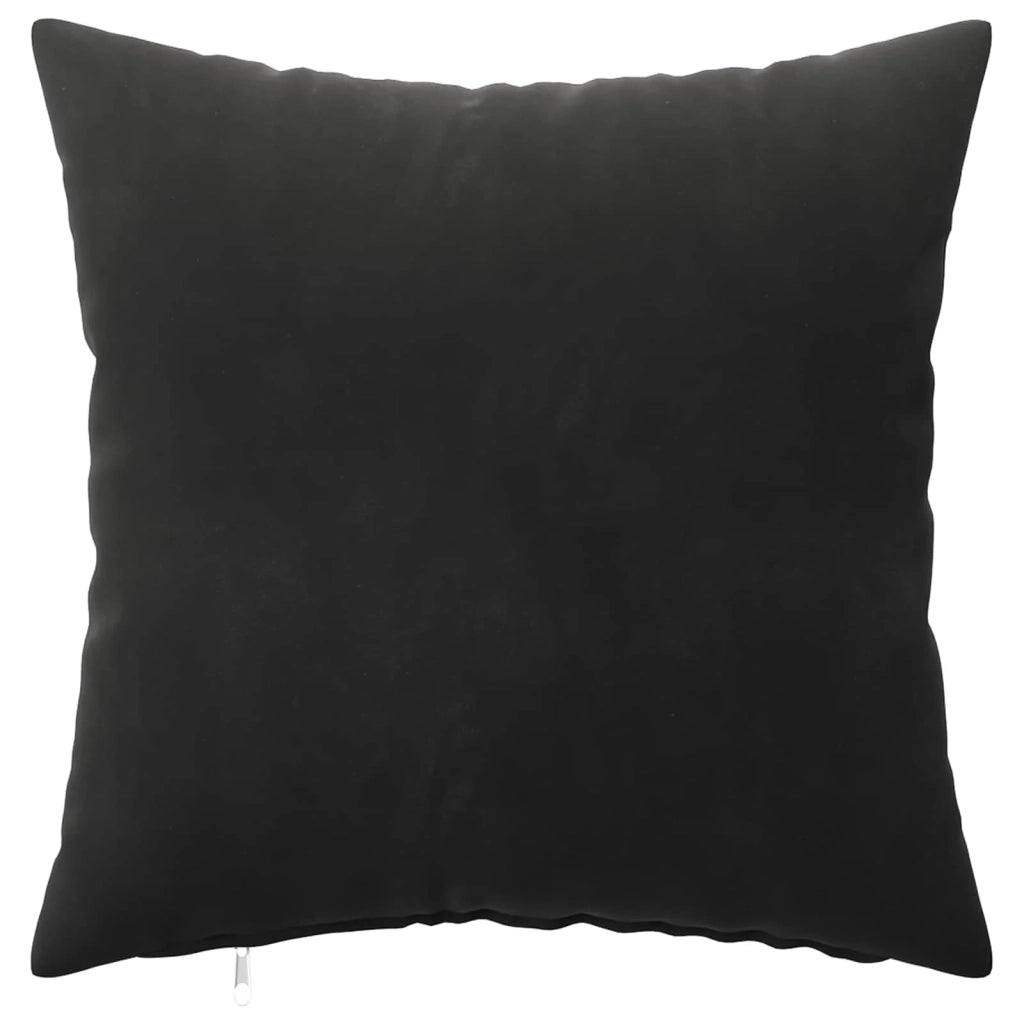 Federa 6 pcs HEERLEN Nero 50 x 50 cm Velluto 910799