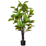 Ficus Artificiale 130cm ¨C Xylo ¨C 78 Foglie Realistiche per Interni ed Esterni