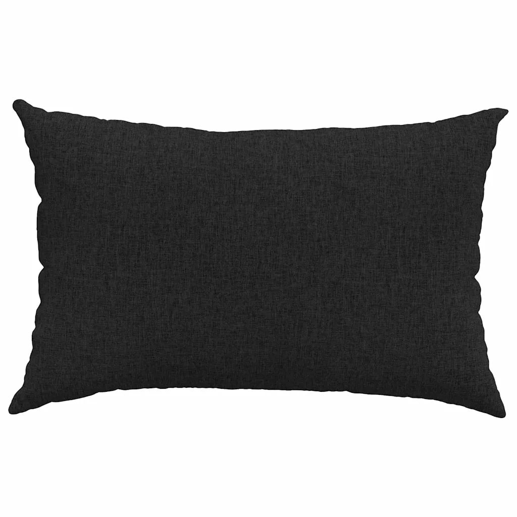 Cuscini da Divano 2 pz-Set di 2 Cuscini per Sofa Nero 60 x 40 cm Tessuto 603243