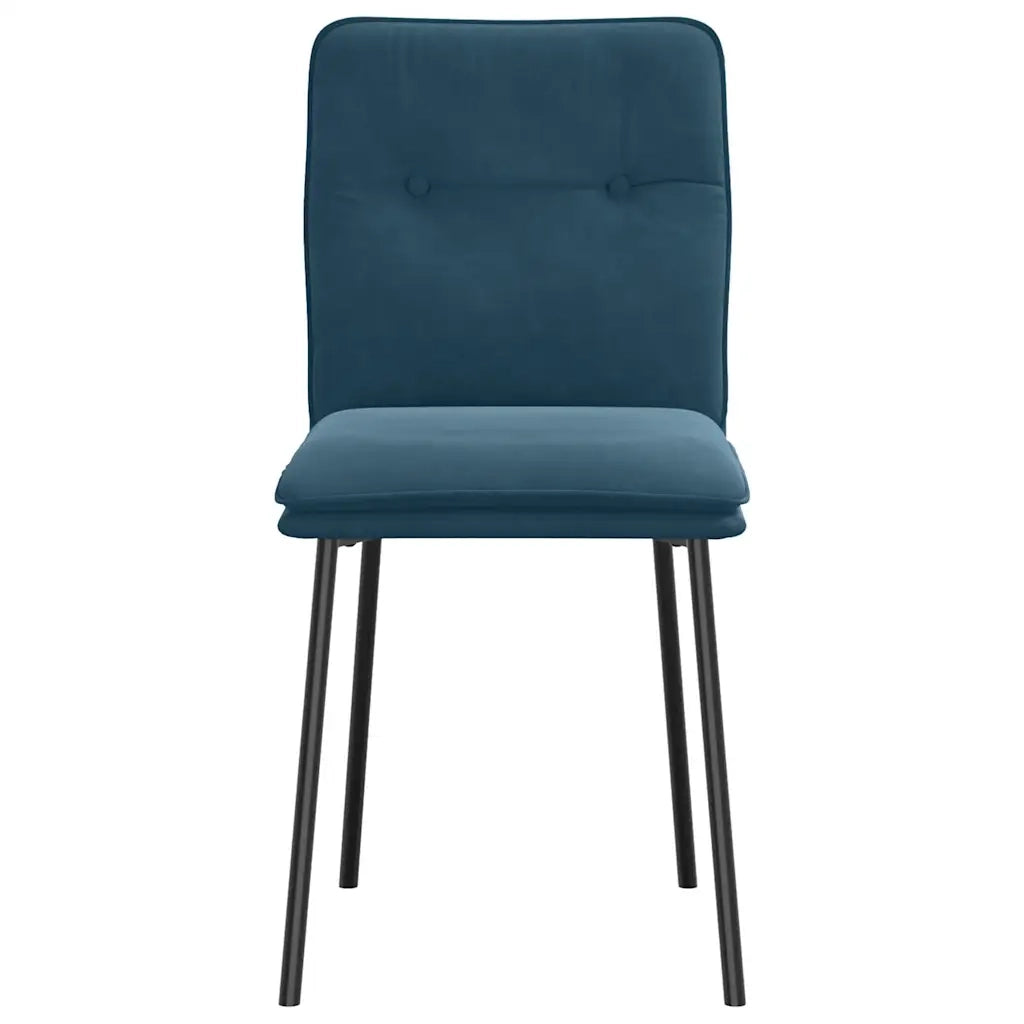 Sedie da Pranzo 6 pz Blu in Velluto 3315689