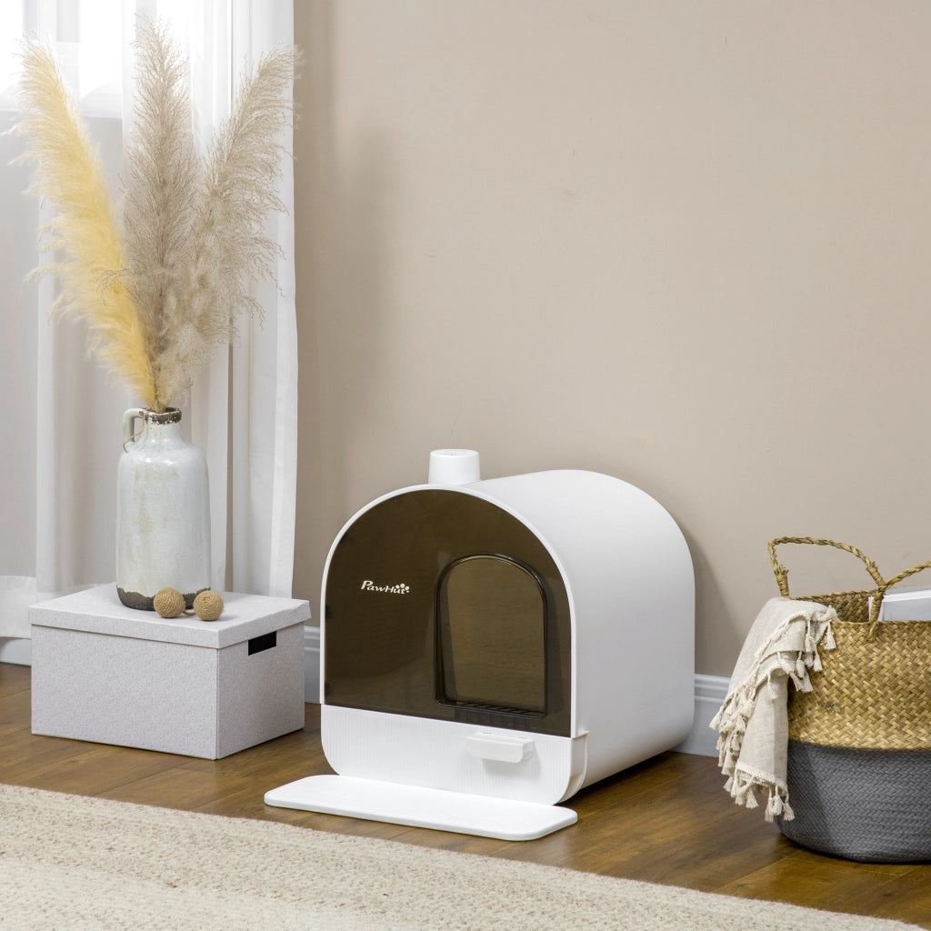 Casetta per Gatti con Cassetta Estraibile ¨C Minimal ¨C 43x44x47 cm Bianco