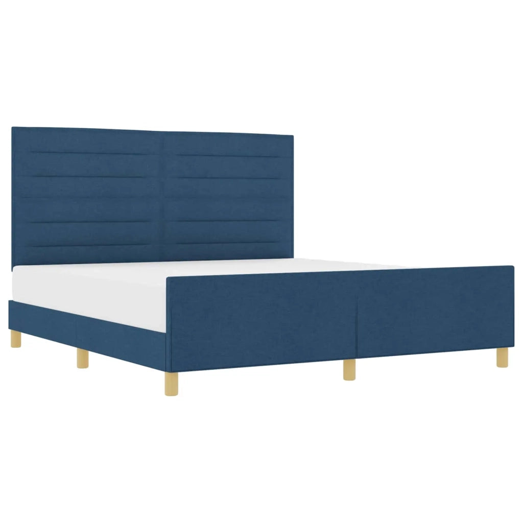 Struttura del letto con testiera Blu 180 x 200 cm Tessuto 3344675