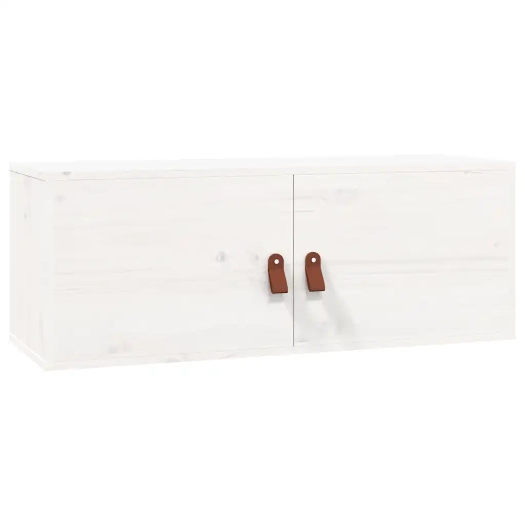Pensile Bianco 80x30x30 cm in Legno Massello di Pino CFW9541243