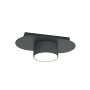 Spot soffitto minimalista ovale nero 1xGX53 12W Diaz Emibig
