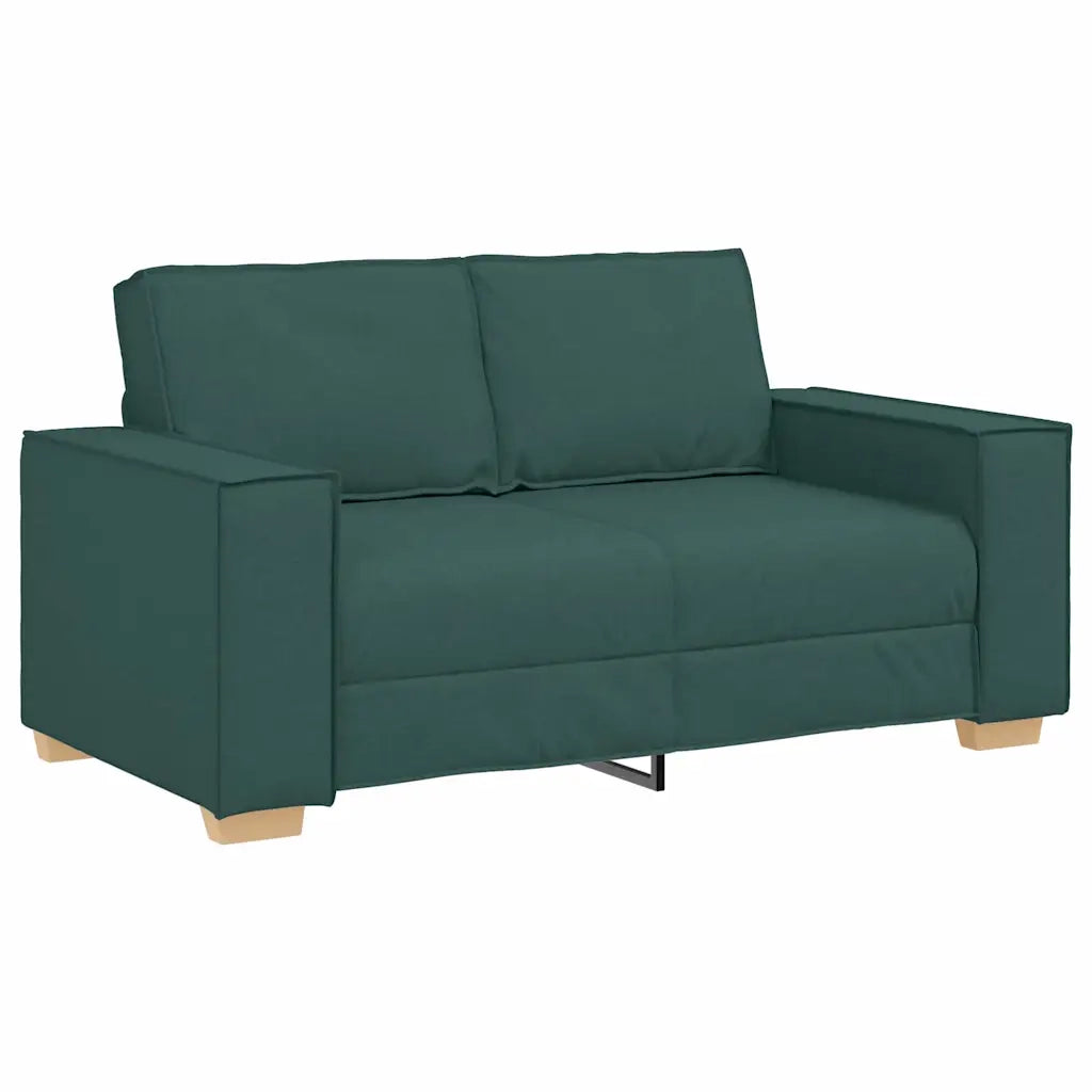 Divano 3 pcs Verde Scuro 220 x 80 x 84 cm Tessuto misto lino 3324614