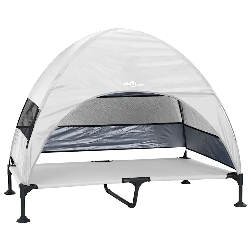 Letto per Cani Elevato Grigio Argento 127 x 81 x 108 cm 42008222