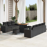 Set Divano da Giardino 10 pcs Nero polyrattan 3361964