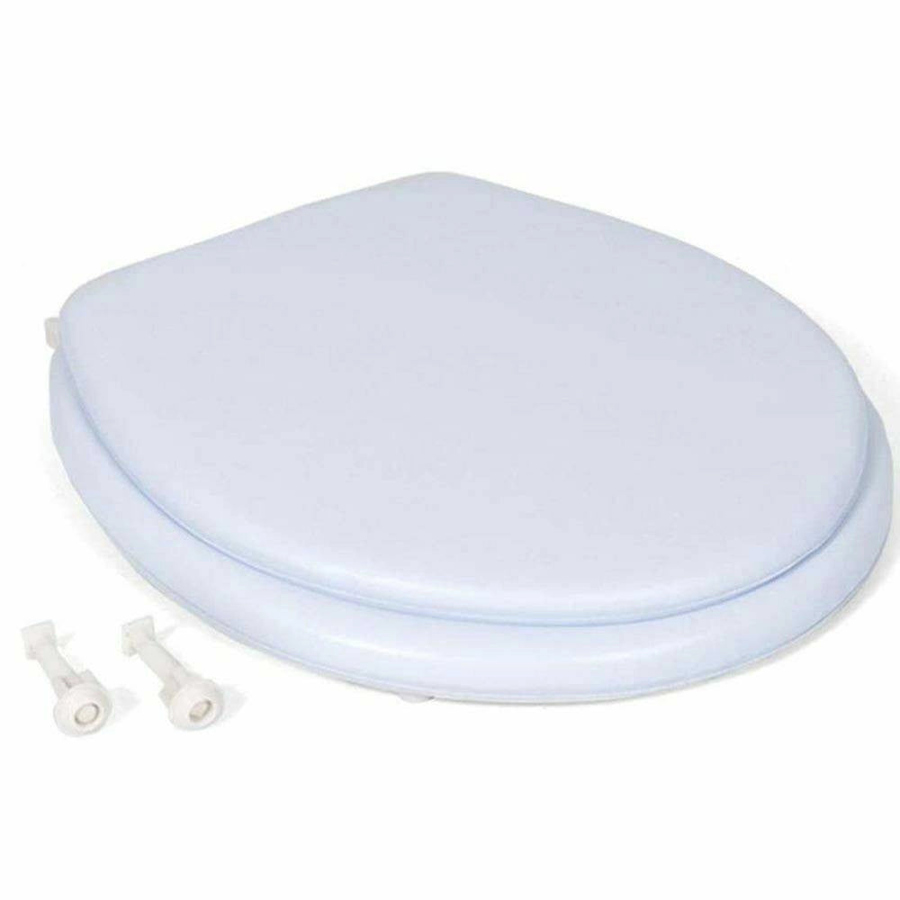 Trade Shop - Copriwater Copri Wc In Plastica E Pvc Imbottito Standard Universale Con Perni -        3,5