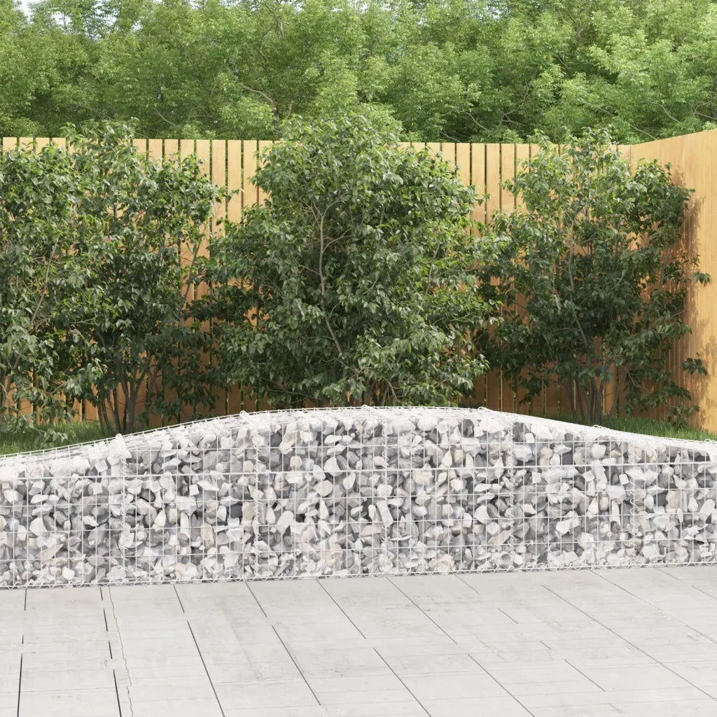 Cesti Gabbioni ad Arco 10 pz 400x50x40/60 cm Ferro Zincato 3145925