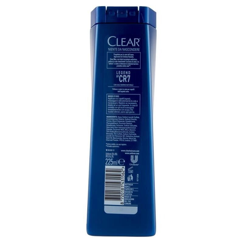 CLEAR MEN SHAMPOO NUTRIENTE LIMITED EDITION CRISTIANO RONALDO 225 ML NEW LEGEND CR7