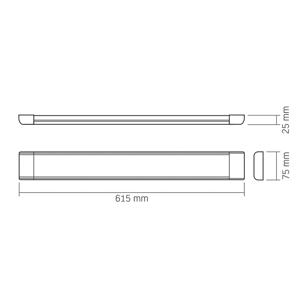 Plafoniera LED lineare 60cm 27W 3550lm 5000K Videx