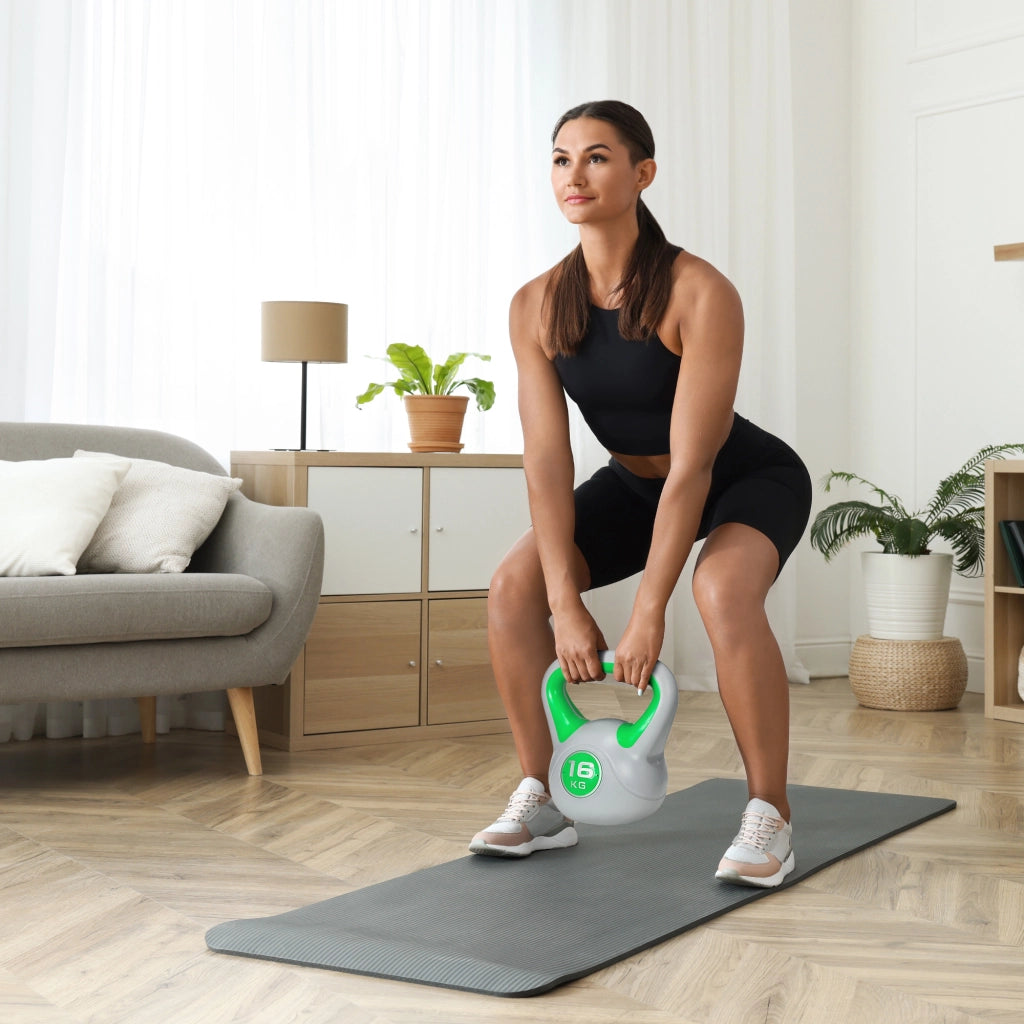 Kettlebell 16 kg ¨C Minimal ¨C Verde, 27x17x31 cm