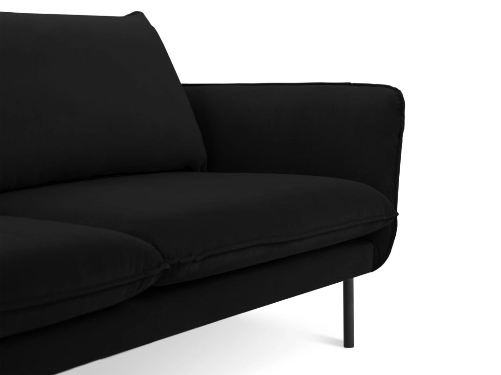 Cosmopolitan Design - Divano "Vienna" 4 posti in velluto nero 
