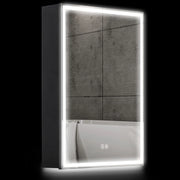 Armadietto Bagno con Specchio e Luci LED ¨C Zephmum ¨C Nero