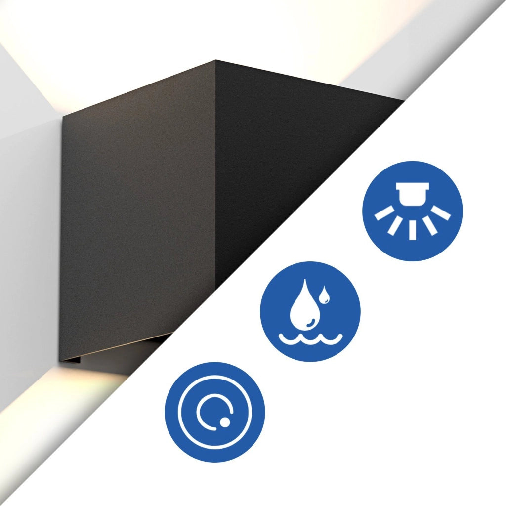 ZMH Applique a LED nere Applique moderne per esterni per la camera da letto