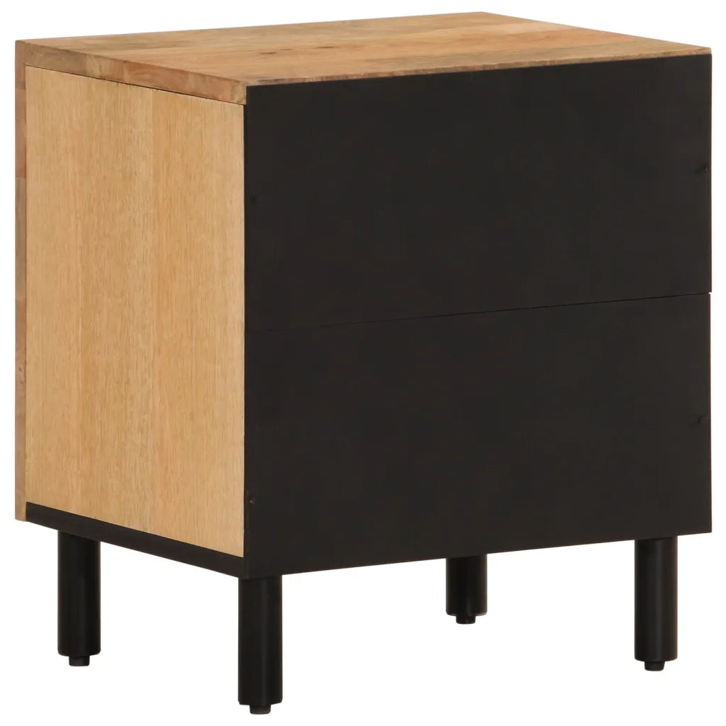Comodino-Tavolino da notte 40x33x46 cm in Legno Massello di Mango 818311
