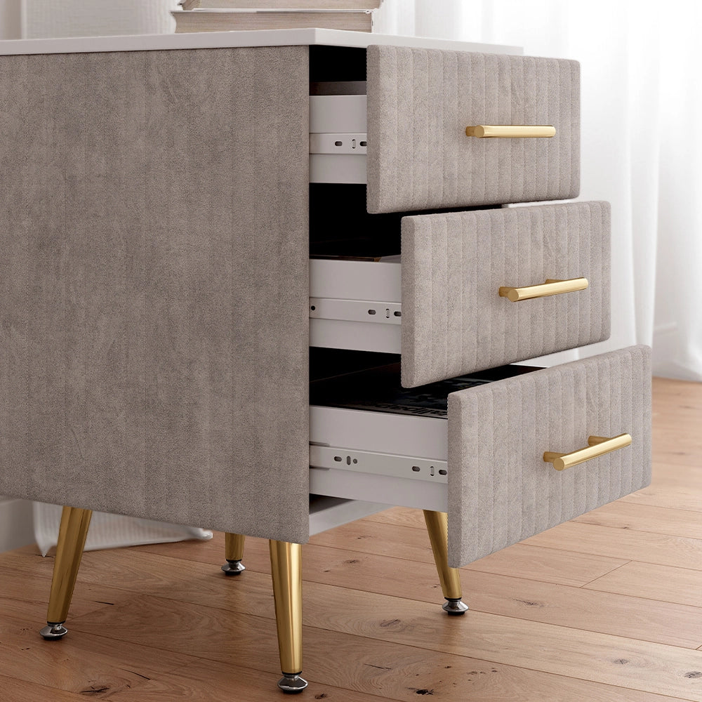 Vicco Comodino Grigio 41 x 62 cm Set di 2