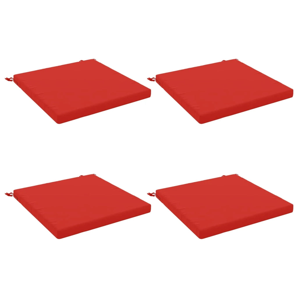 Cuscini per Sedia in 4 Pezzi SOEST 4 pz 100% Poliestere Rosso 945042