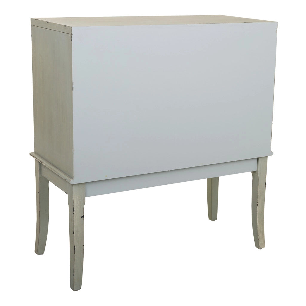 Mobile da ingresso in legno verde 81,5x39x90h