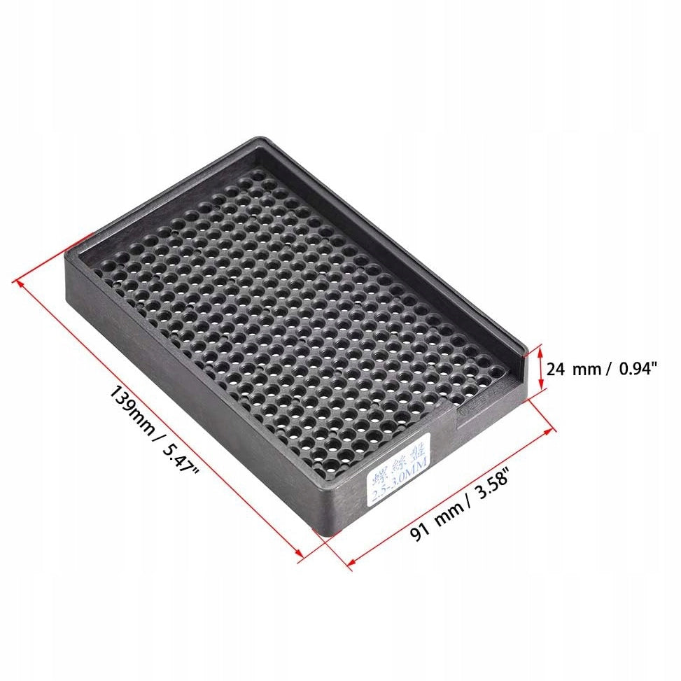 Vassoio Antistatico ESD per Viti 2,5-3mm – 273 Fori Organizer | Materiale Resistente, Facile Accesso