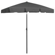 Ombrello | Parasolne da Spiaggia Antracite 180x120 cm