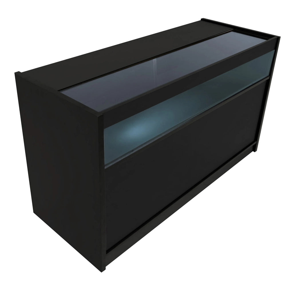Set Banconi LED Nero Demeter K1500 B1500 LM60 Vetrina Negozio con Serratura