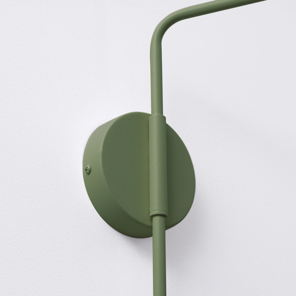 Lampada da parete NOX in acciaio verde oliva E14 LED 10W moderna luce d'accento