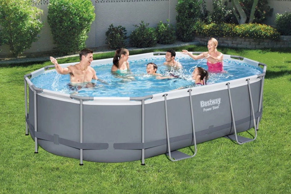 PISCINA STEEL PRO MAX C/TELAIO E POMPA 488X305X107 56448