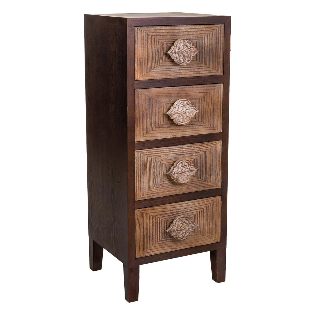 CassaSgabello in legno marrone 45x40x110h