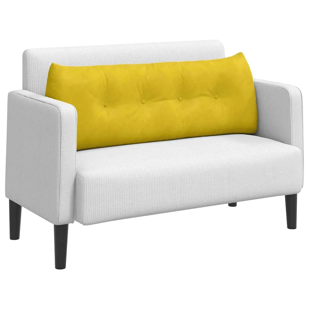 Cuscino per Schiena | Cuscino dorsale Giallo 140 x 24 x 50 cm Velluto