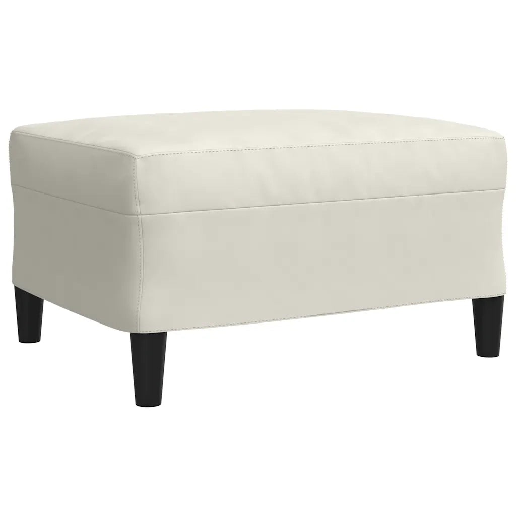 Set di Divani 3 pz con Cuscini e Rinforzi Crema in Velluto 3278509