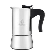 FOREVER 121313 Miss Splendy Caffettiera Moka 6 Tazze 700 ml Acciaio Inox Induzione Lavabile in Lavastoviglie colore Nero
