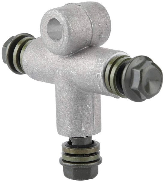 Adattatore per tubo olio freni - 3 vie - 10mm - Connettore in acciaio - Motocicletta - ATV - Adatto per manutenzione - Sostenibile