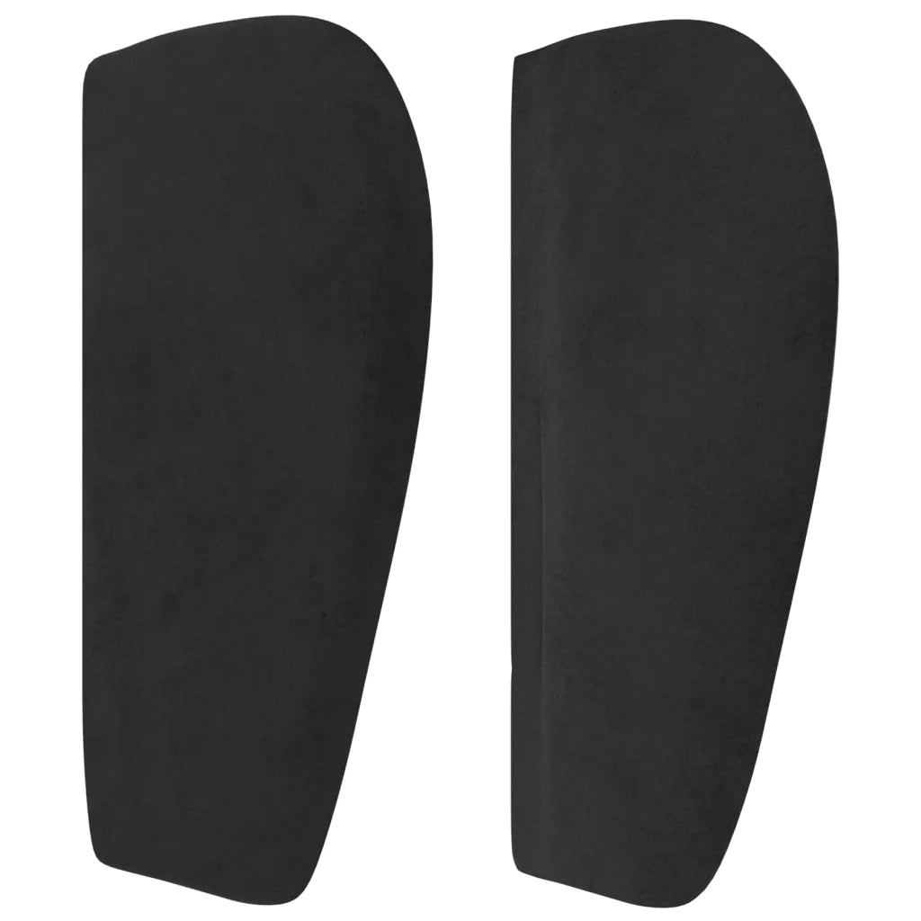 Testiera ad Orecchio Nera 83 x 23 x 78/88 cm in Velluto 3117512