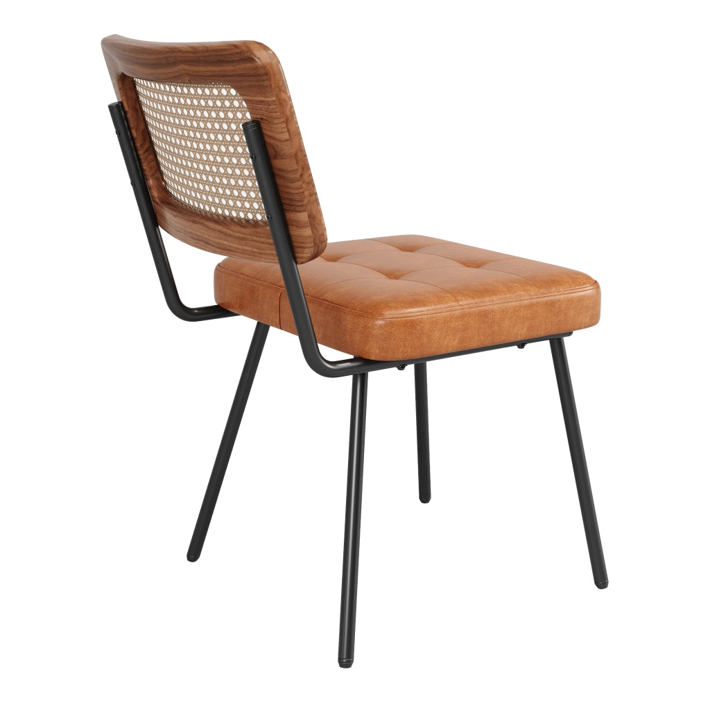 Sedia da Pranzo in Similpelle con Braccioli ¨C Xylo ¨C Nero, Set 4 Pezzi
