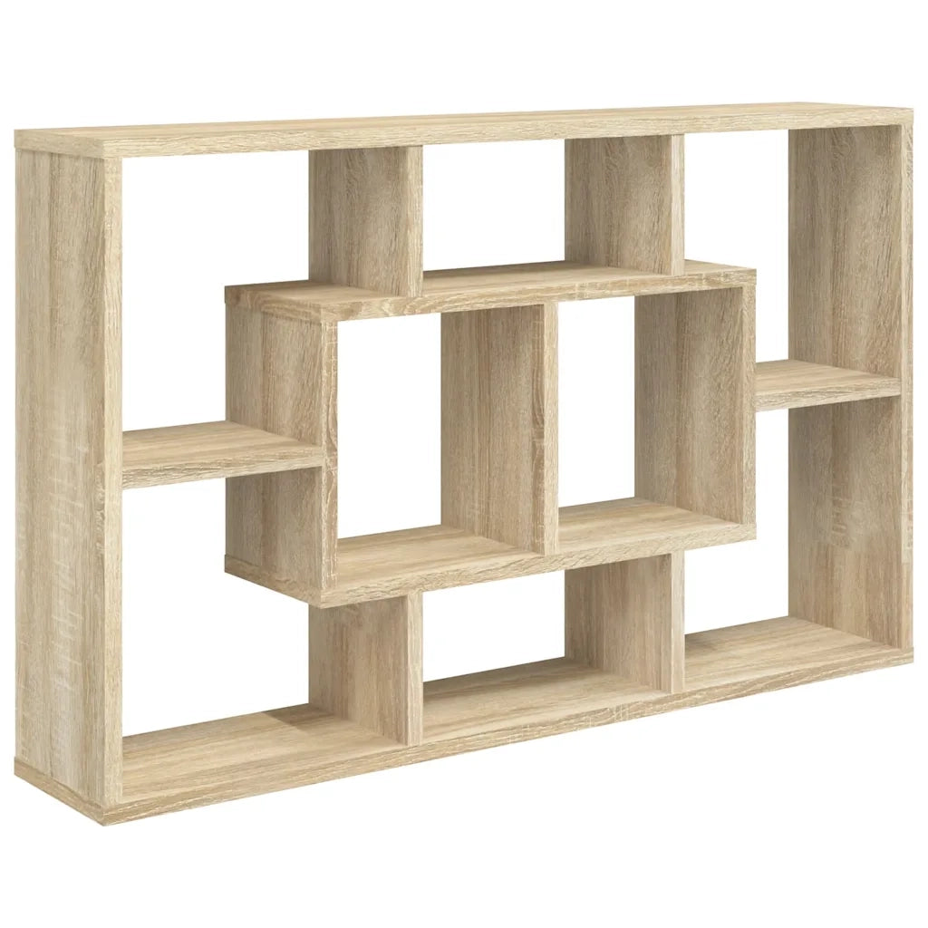 Mensola a Muro Rovere Sonoma 85x16x52,5 cm in Legno Multistrato 801421