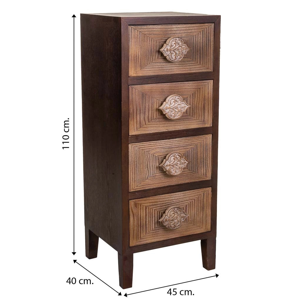 CassaSgabello in legno marrone 45x40x110h