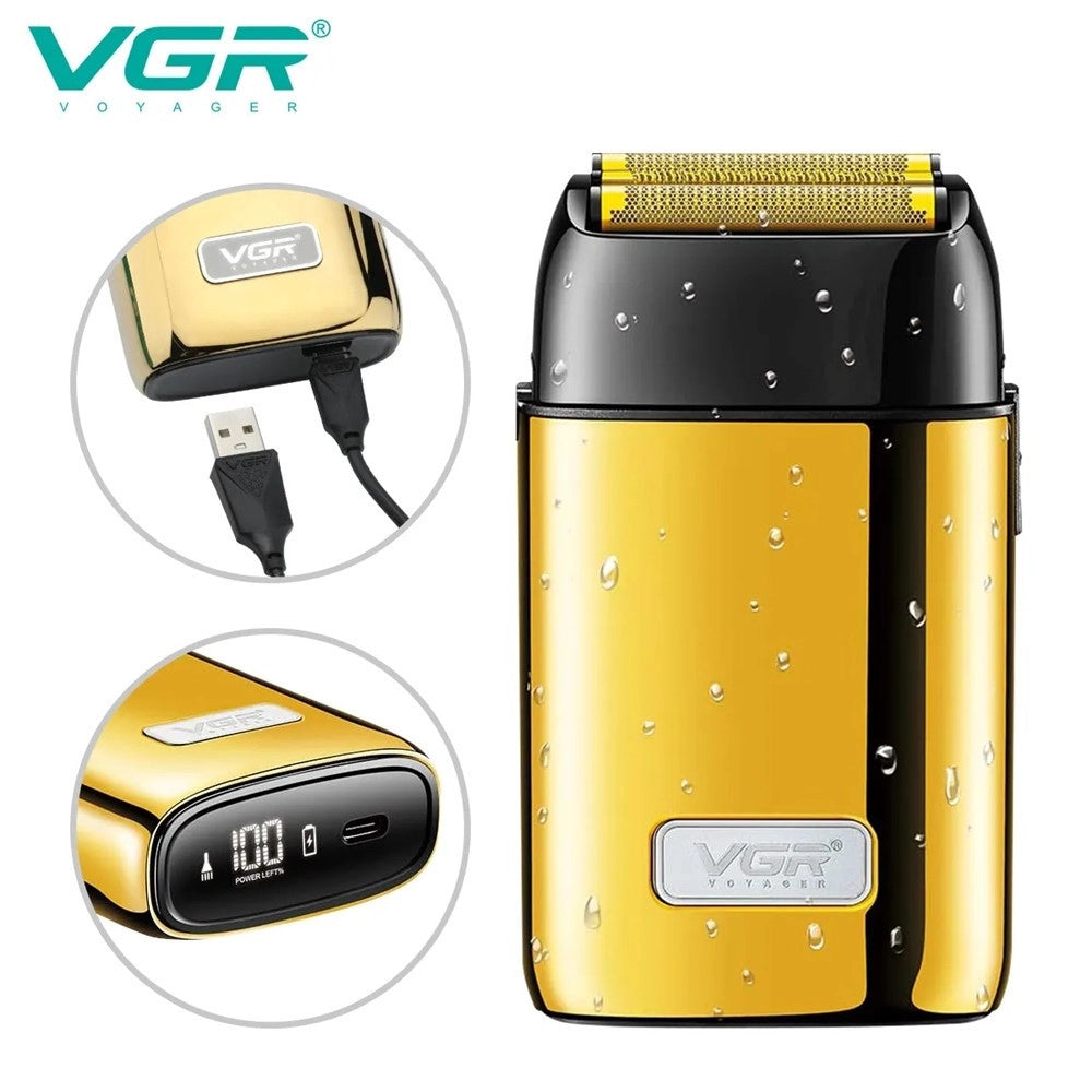 Trade Shop - Rasoio Professionale Elettrico Impermeabile Barba Trimmer Display Digitale V-356 -