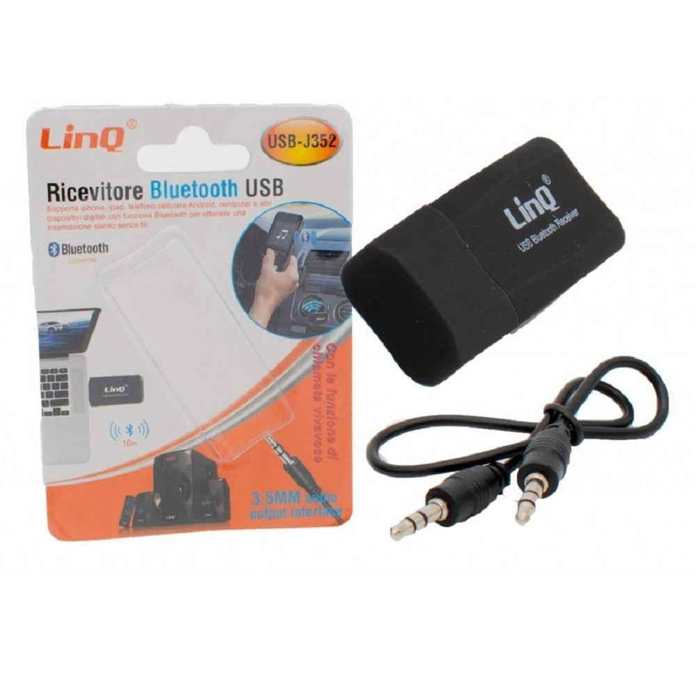 Trade Shop - Trasmettitore Ricevitore Audio Bluetooth Wireless Usb / 3,5 Mm Pc Auto Usb-j352 -