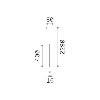 Lampada A Sospensione Look 1 Luce Led Integrato Nero