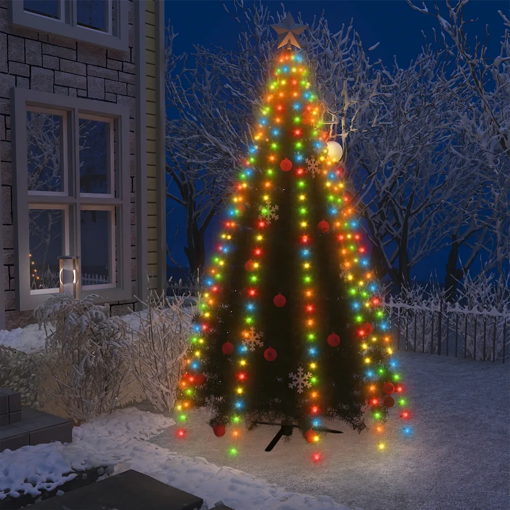 Rete di Luce per Albero di Natale 250 LED Multicolore 250 cm CFW5355073